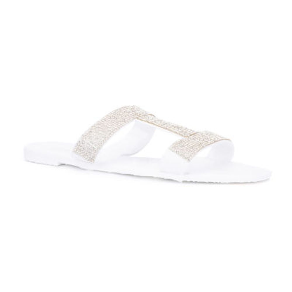 Olivia miller outlet rhinestone flip flops