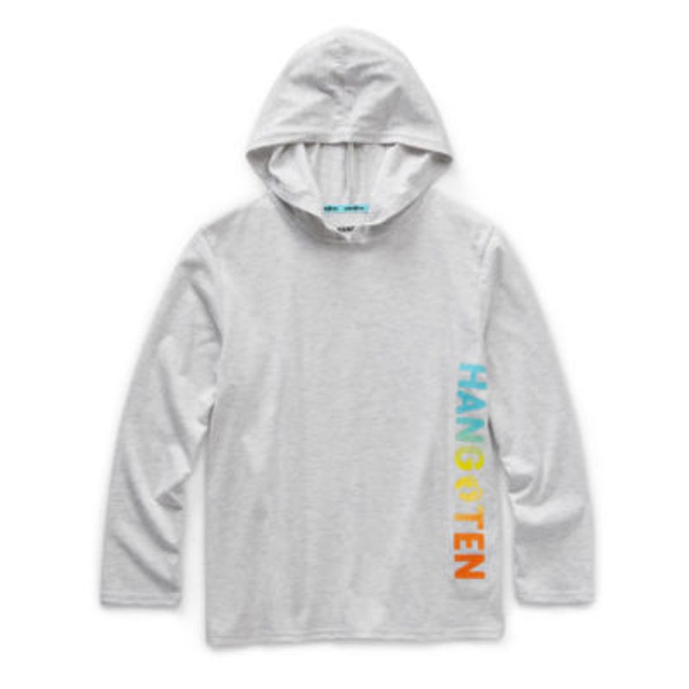 Hang Ten Big Boys Hooded Long Sleeve Graphic T-Shirt | Alexandria Mall