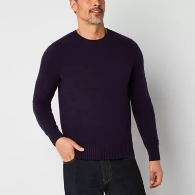 St. John's Bay Cozy Stripe Mens Crew Neck Long Sleeve