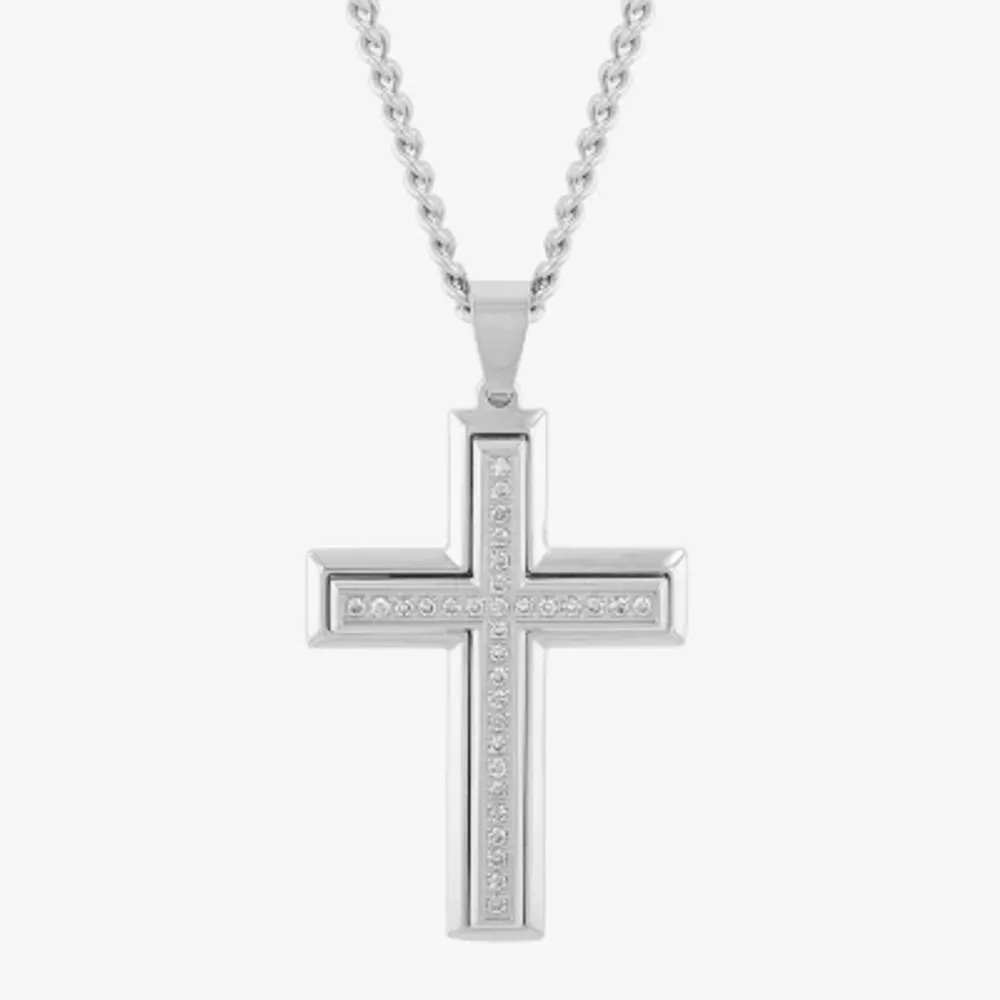 Jcpenney diamond deals cross necklace