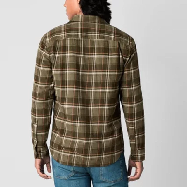 Mutual weave Mens Regular Fit Long Sleeve Flannel Shirt