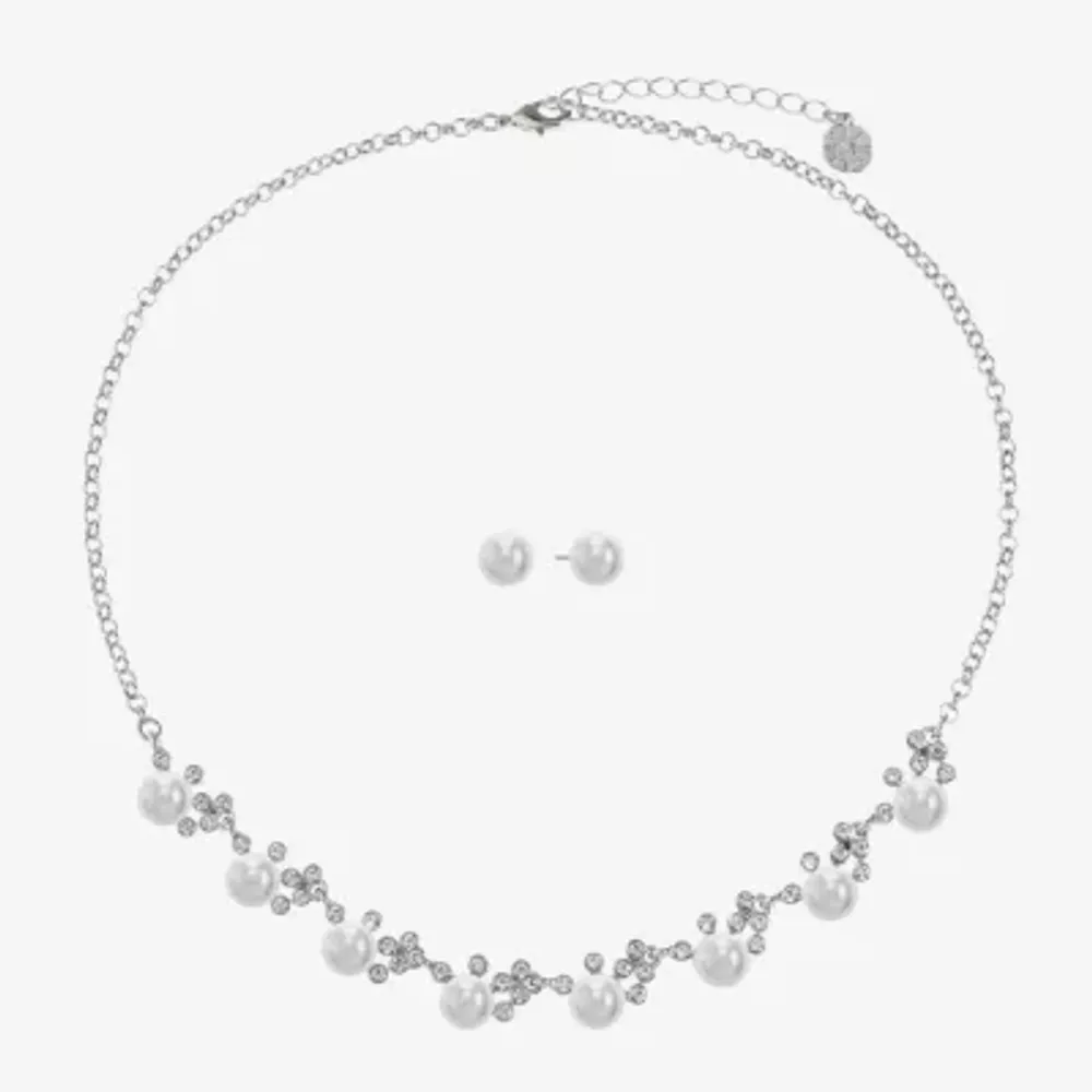 Jcpenney pearl hot sale necklace set