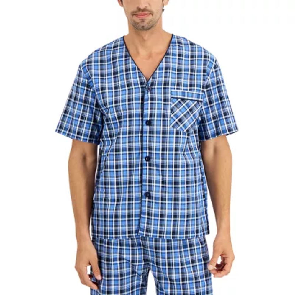 Mens short sleeve hot sale pajama sets