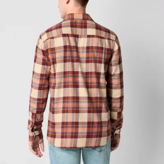 Mutual weave Mens Regular Fit Long Sleeve Flannel Shirt