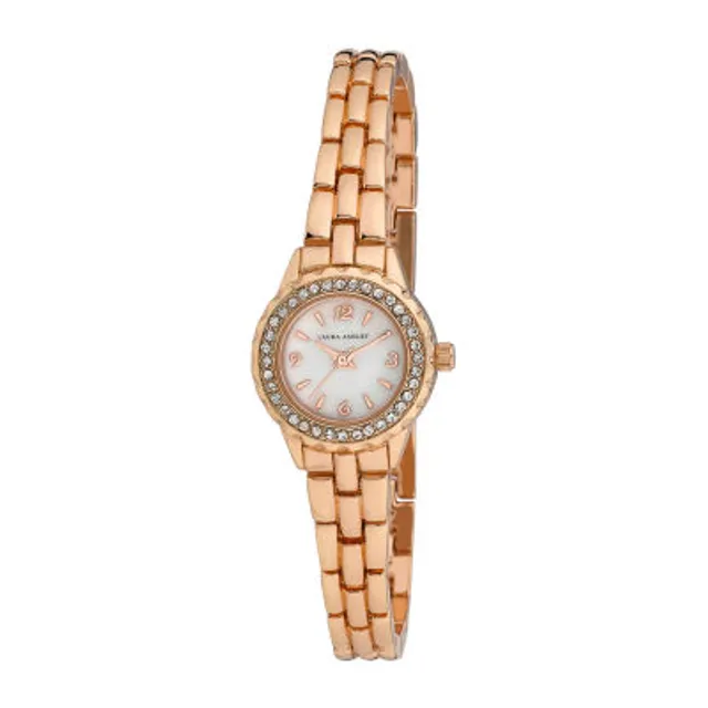 Laura Ashley Womens Rose Goldtone Bracelet Watch La2020rg