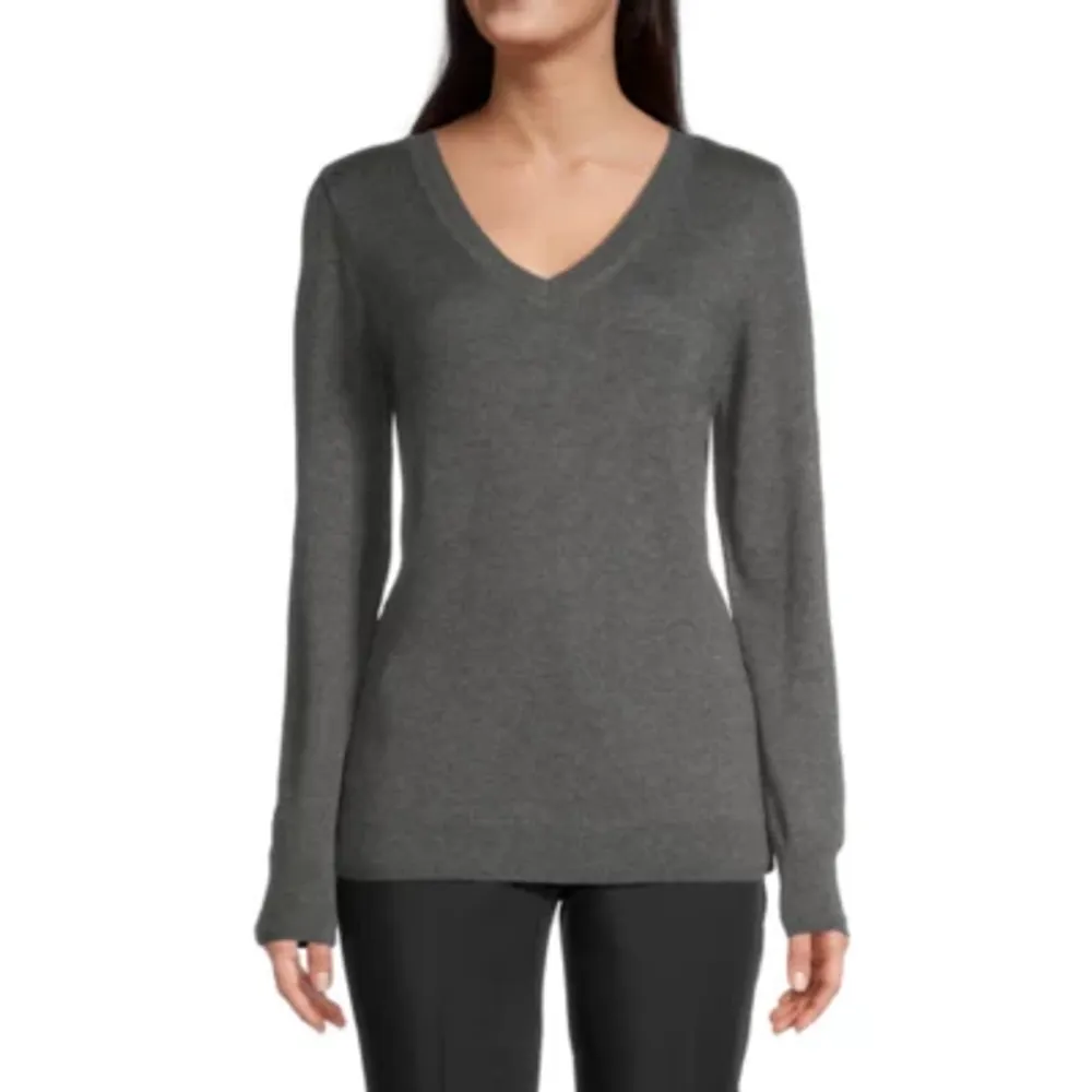 Jcpenney womens petite on sale sweaters