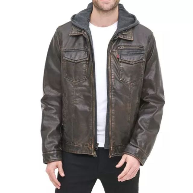 Levis leather jacket on sale jcpenney