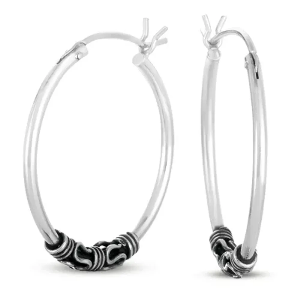 FINE JEWELRY Sterling Silver 1 Inch Hoop Earrings | Foxvalley Mall