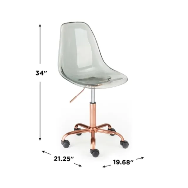 Mainstays acrylic rolling office outlet chair