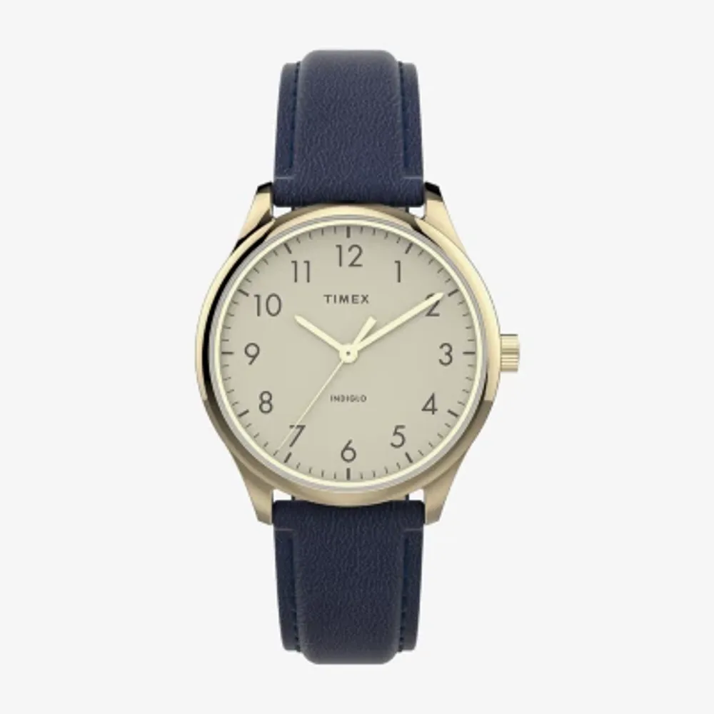 Timex Womens Blue Leather Strap Watch Tw2v36200jt Hawthorn Mall