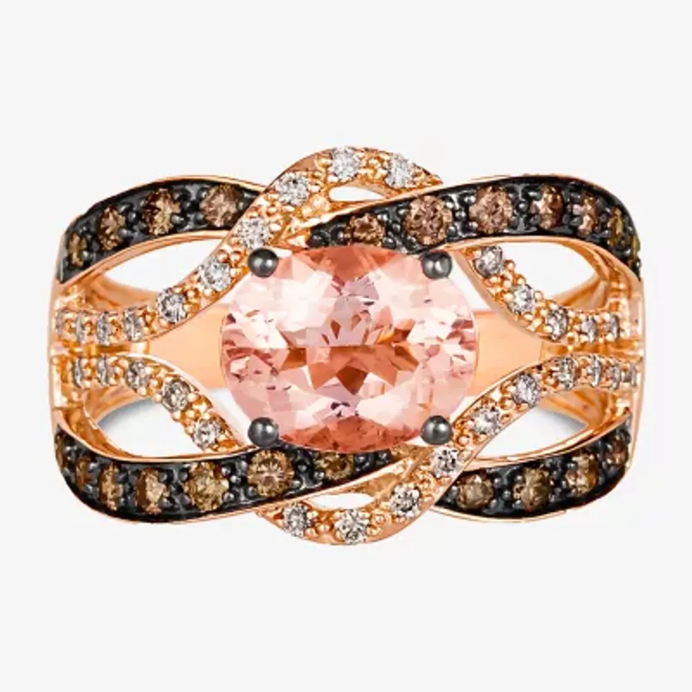 Le vian 14ct strawberry gold peach store morganite ring