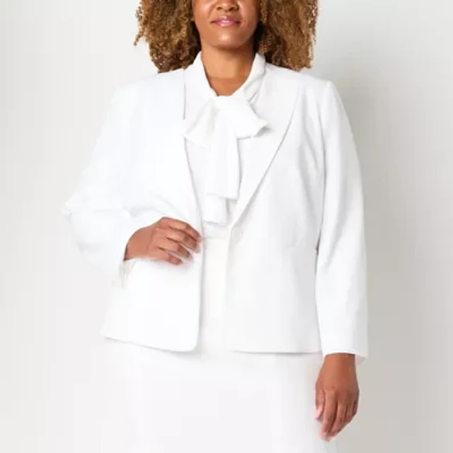 Black Label by Evan-Picone Womens Plus Classic Fit Suit Jacket at
