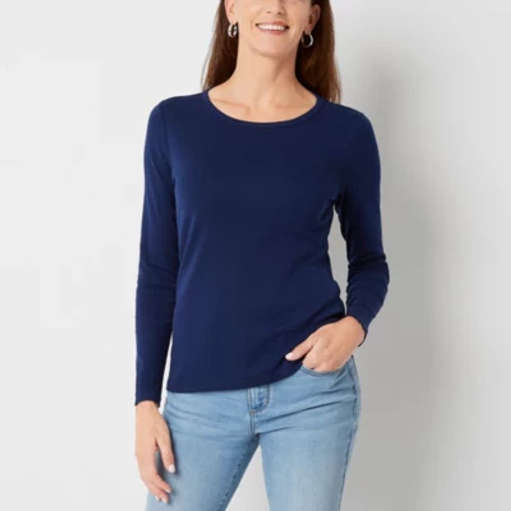 St john's bay deals women's long sleeve shirts