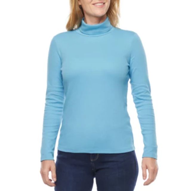 St. John s Bay Womens Turtleneck Long Sleeve T Shirt Hamilton Place