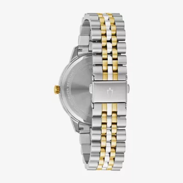 Bulova His and Hers Adult Two Tone Stainless Steel 2-pc
