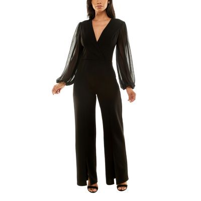 Premier amour long sleeve off the shoulder hot sale jumpsuit