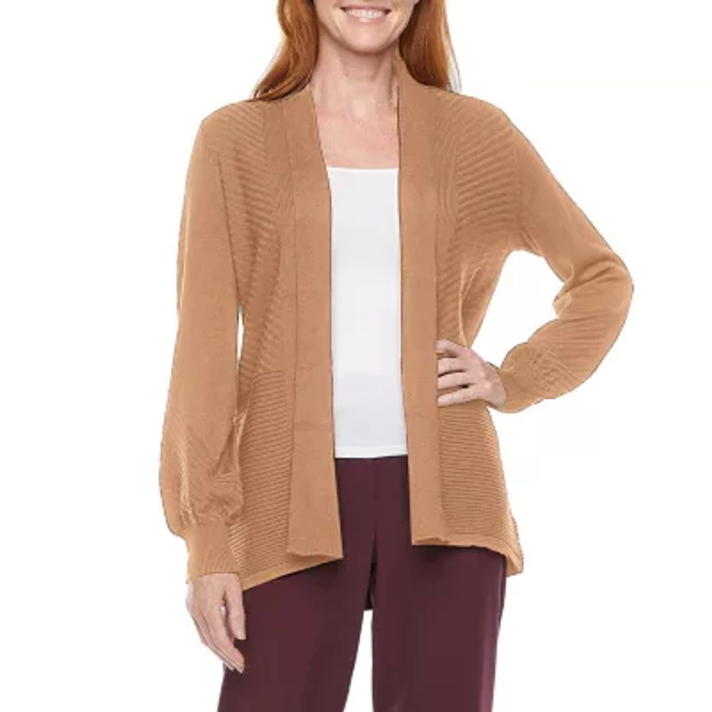 Liz claiborne womens long outlet sleeve open front cardigan