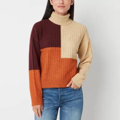 Bp mock neck colorblock on sale sweater