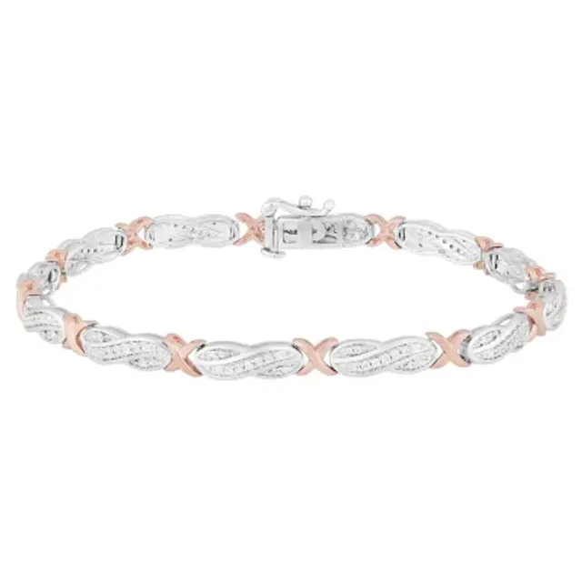 Kay Jewelers I Love You Infinity Bracelet Sterling Silver/10k Rose Gold discount 7in