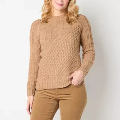 St. John Mock Neck Knitted Sweater, Long Sleeve Top, store Size Medium