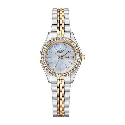 Citizen Quartz Assortment Womens Crystal Accent Two Tone
