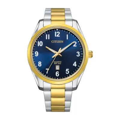 Citizen Calendrier Mens Two Tone Stainless Steel Bracelet