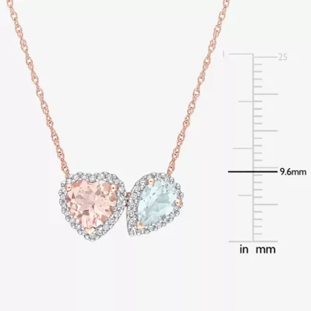 Jcpenney rose gold deals heart necklace