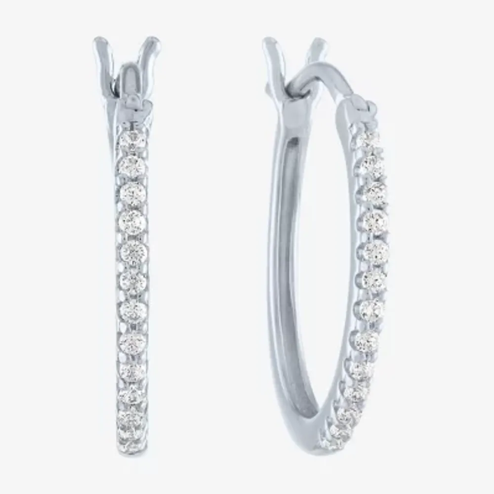 Jcpenney diamond hot sale hoop earrings