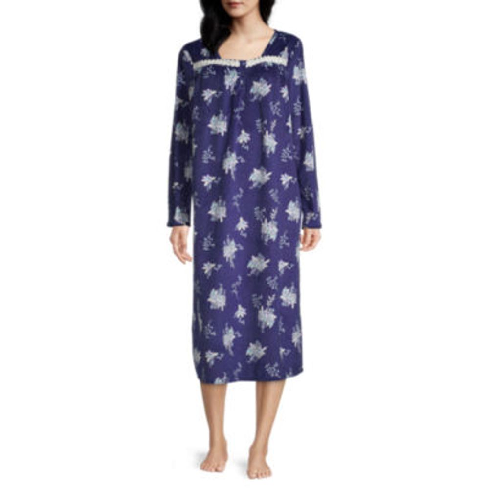 Long discount fleece nightgown