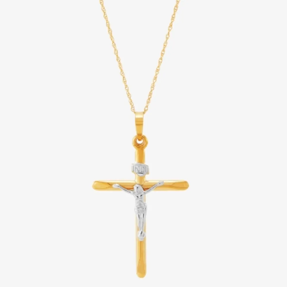 Jcpenney gold cross on sale necklace