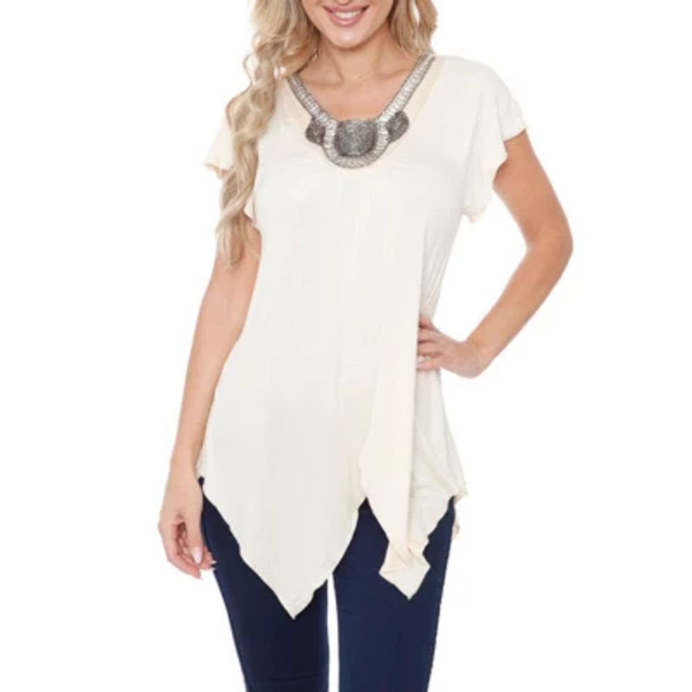 White clearance mark tunic