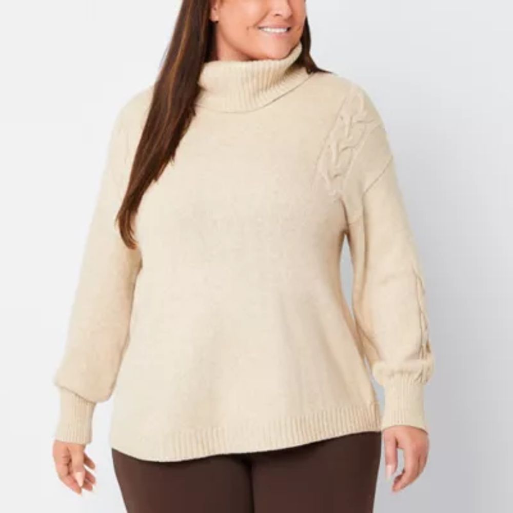 Jcp plus hot sale size sweaters