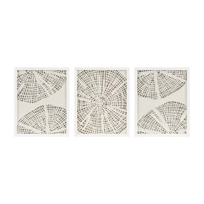 Urban Habitat Cosmic Curl Framed Canvas 3-pc Wall Art Set