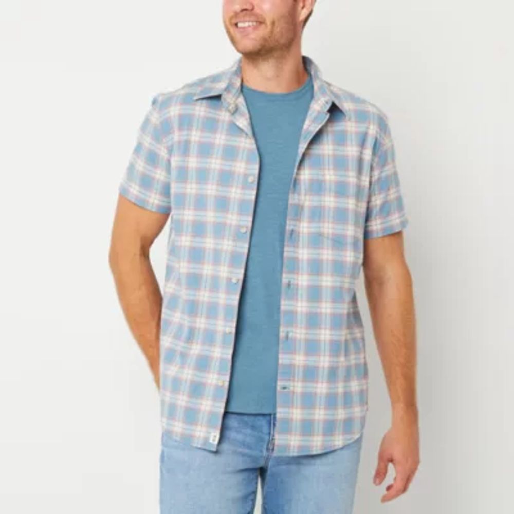 Jcpenney mens short sale sleeve button down shirts