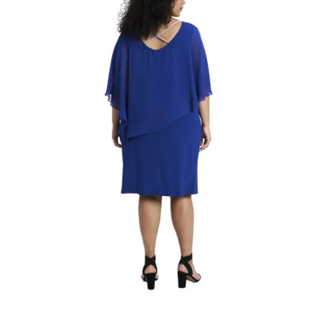 Jcpenney royal blue on sale plus size dress