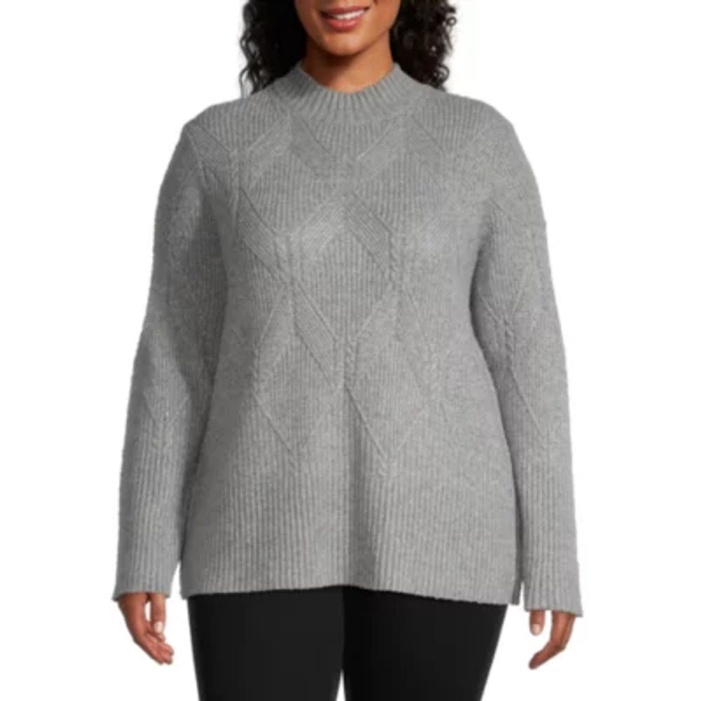 Jcpenney womens mock on sale turtleneck