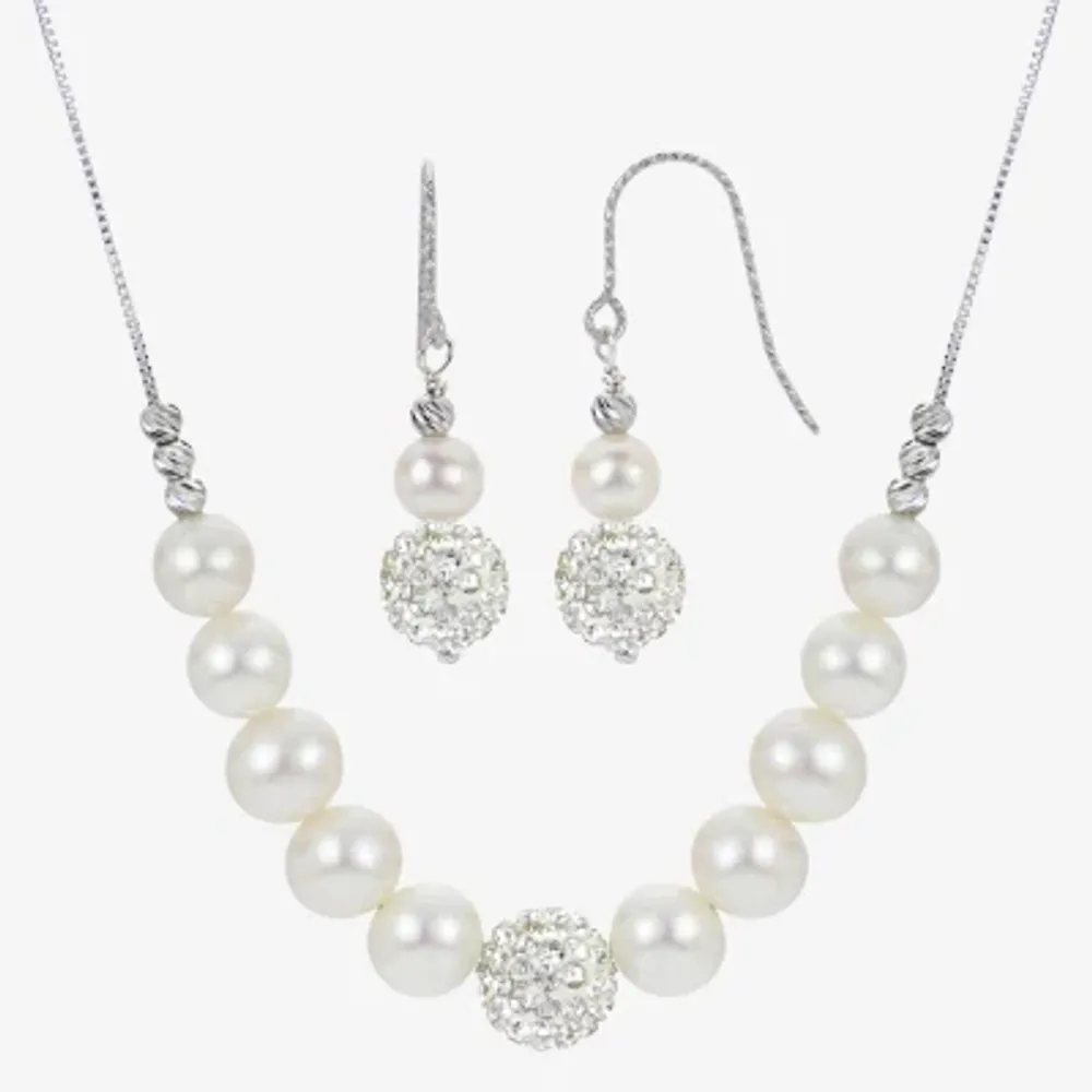 Jcpenney pearl deals necklace set