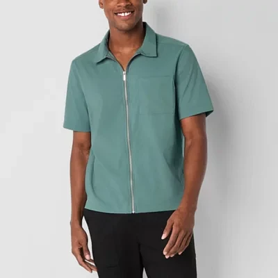 Stylus Mens Short Sleeve 1/4 Zip Pullover Sweater Polo