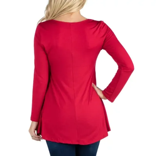 売れ筋商品|||２４セブンコンフォート カットソー トップス レディース Women's Long Sleeve Swing Style Flared Tunic Top Medium Purple Womens Plus Size Long Sleeve Tunic Top – 24seven Comfort Apparel