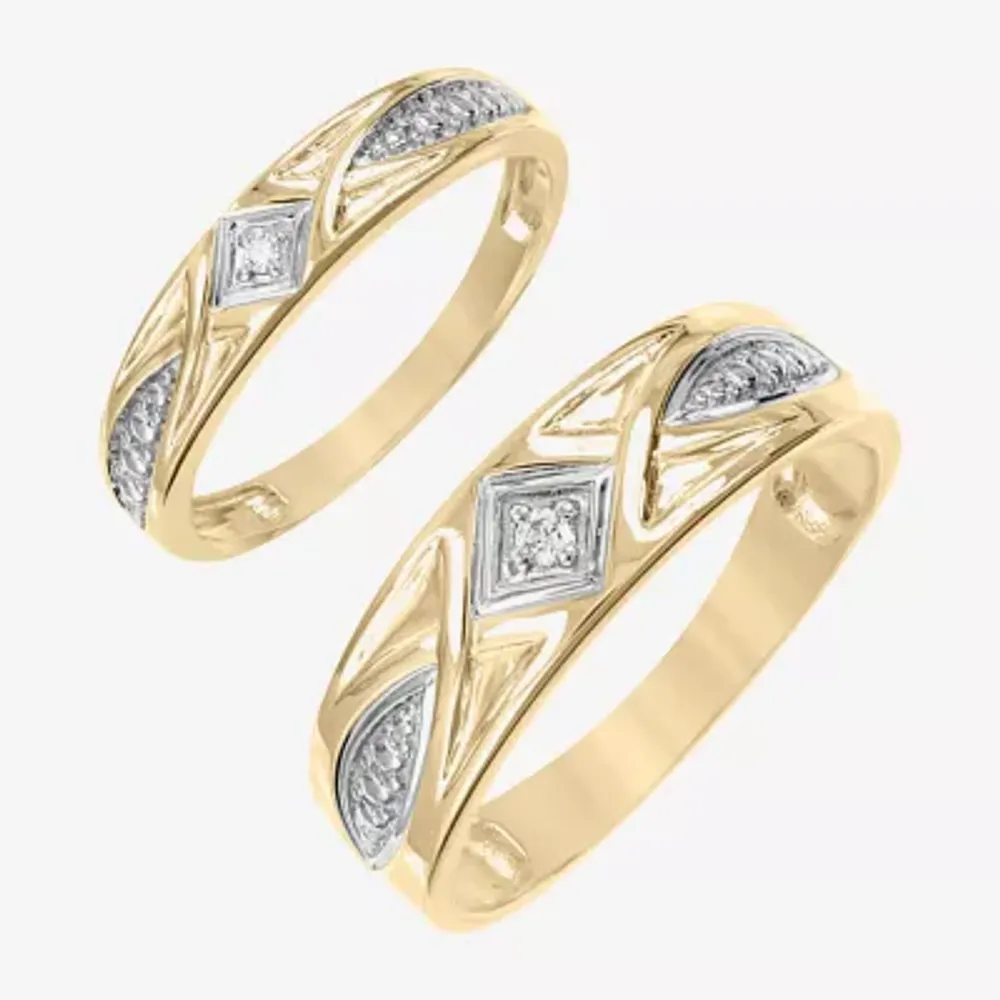 Jcpenney white gold wedding on sale rings