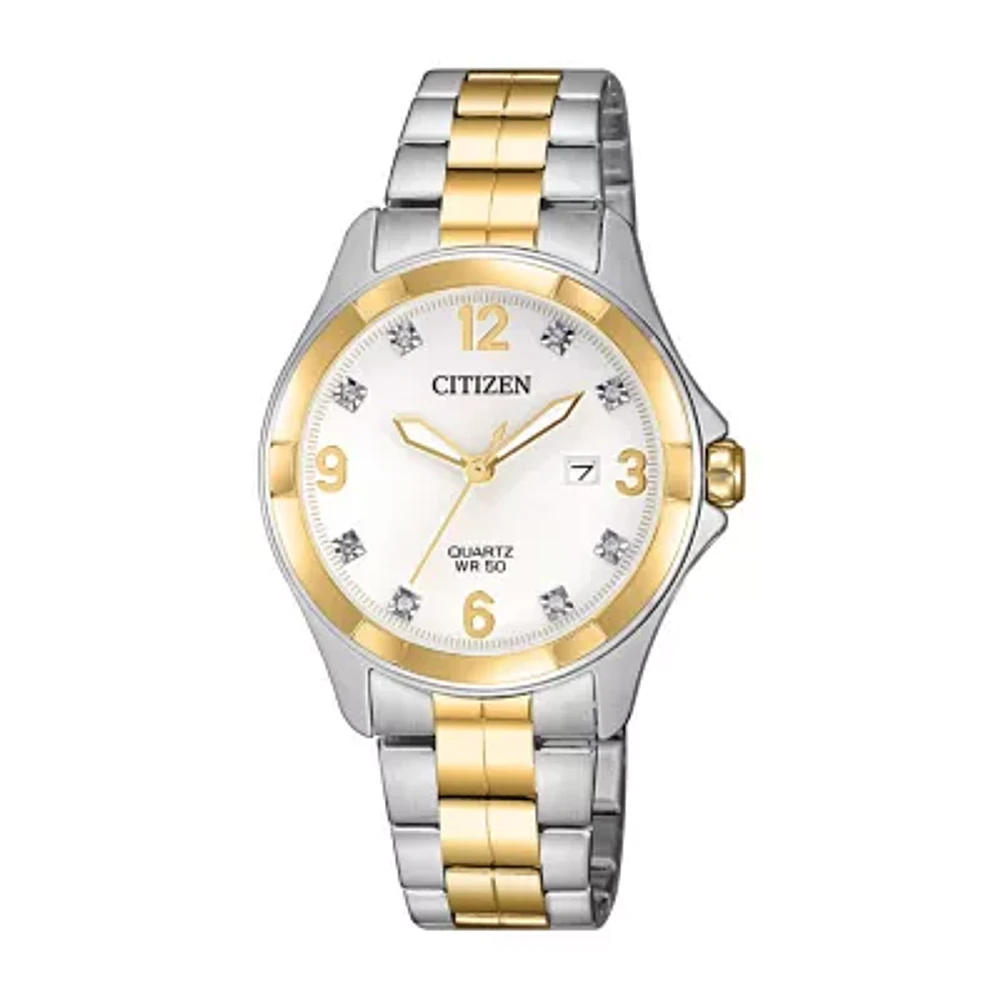 ★レア逆輸入★Citizen Quartz Two Tone Bracelet Ladies Watch Shop Citizen's Ladies' Quartz two-tone stainless steel case