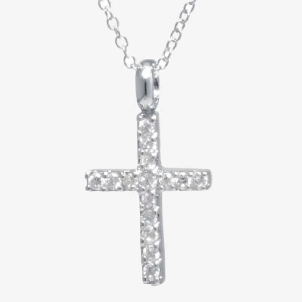 Home | Silver Treasures Sterling Silver Cubic Zirconia Cross