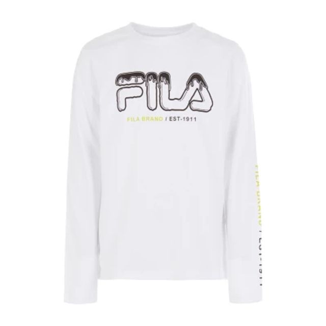 White fila shop shirt long sleeve