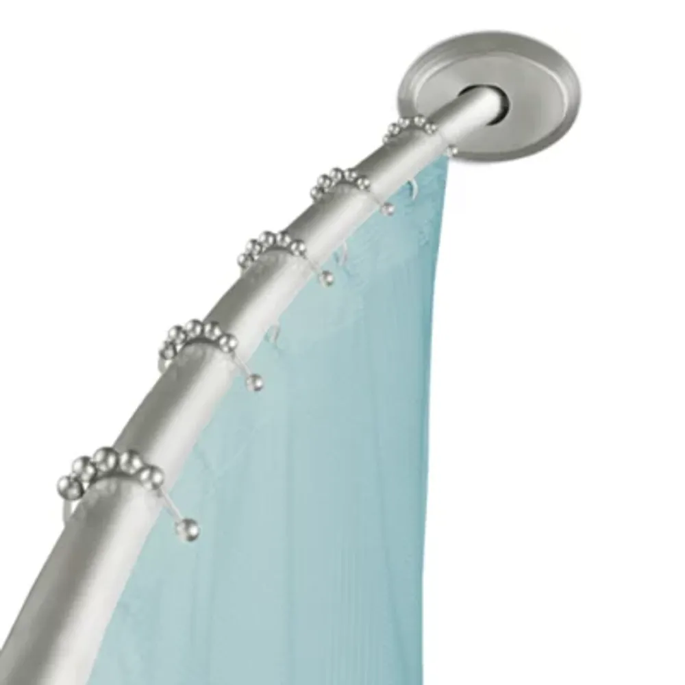 Maytex Mills Luminex Dual Mount Single Curved Shower Curtain Rod ...