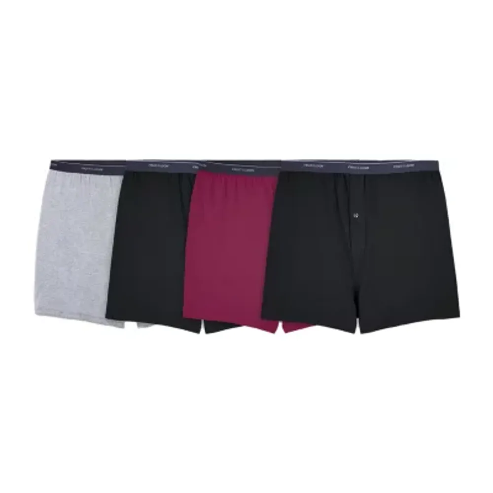 Fruit of the loom 2025 men's 4-pack boxer shorts