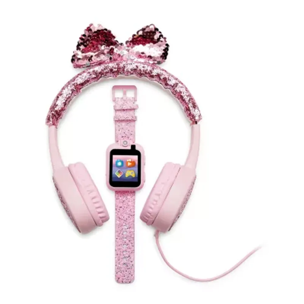 Itouch Playzoom Unisex Pink Smart Watch with Headphones Set