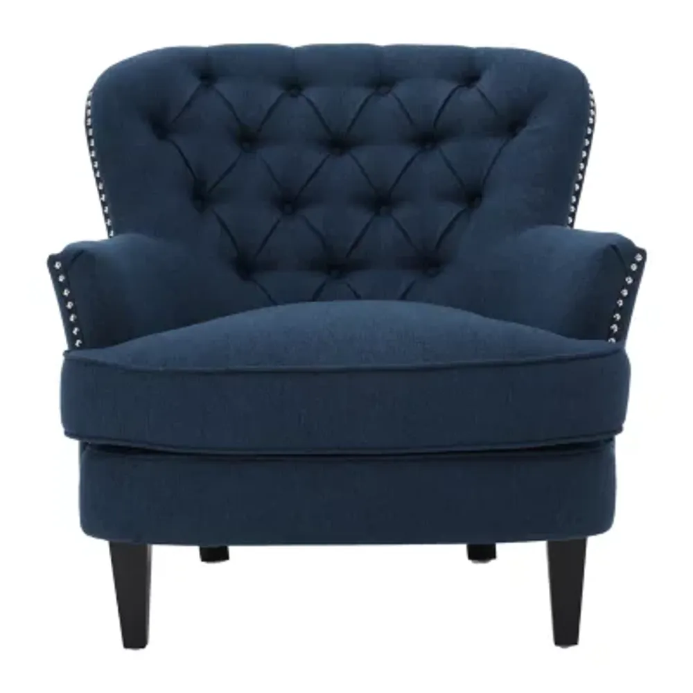 Tafton tufted club on sale chair and ottoman