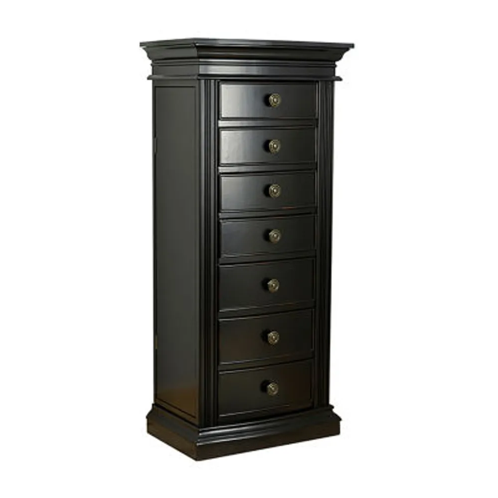 Nora Freestanding good Jewelry Armoire Jewelry Chest- Black