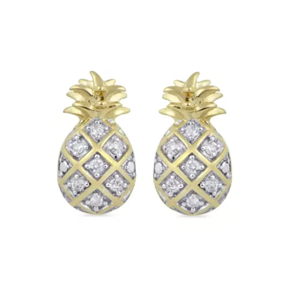 White gold pineapple on sale earrings