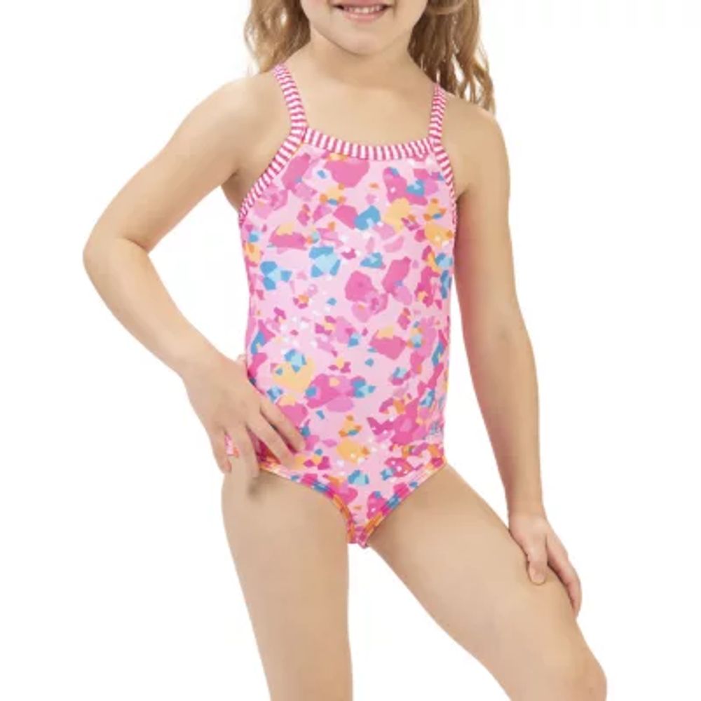 Dolfin Little Girls Confetti One Piece Swimsuit CoolSprings Galleria